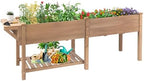 Gowoodhut Raised Garden Bed with Legs Outdoor, Elevated Garden Box with W-Connection Tabs，Large Storage Shelf for Vegetable, Flower, Herb, Easy to Assemble，81x23x32 in by Gowoodhut