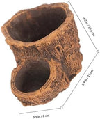 Artificial Driftwood Stump Planter, Vintage Cement Pot for Succulents - Image 2