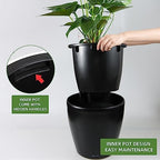 Dexceder 13x12 Self Watering Planter with Wheels (Black Matte) - Image 4