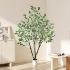 Caxchiling Large Artificial Eucalyptus Tree 6FT, Indoor Outdoor Faux Tree - Image 6