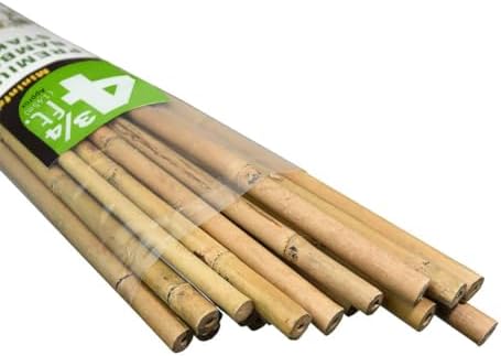 Mininfa Natural Bamboo Stakes 57 Inch (Approx 5 FEET), Eco-Friendly Garden Stakes, Plant Stakes Supports Climbing for Tomatoes, Trees, Beans, 20 Pack by Mininfa