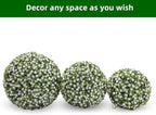 15.7 Inch Artificial Hanging Topiary Balls Set of 2, Faux Flower Balls for Garden Patio Wedding Valentine's Day Decor, Outdoor Indoor Hanging Decorations for Porch Front Door Party, White - Image 5