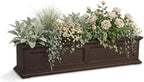 Mayne Fairview 48in Self-Watering Rectangular Window Box Planter, Espresso by Mayne