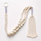 PILLOWPIA Macrame Plant Hanger 55" – Indoor Outdoor Hanging Planter Rack for Ceiling, Wall, or Window – Boho Rope Plant Holder for 10" Pots – Decorative Garden & Patio Plant Accessory – Periwinkle by PILLOWPIA