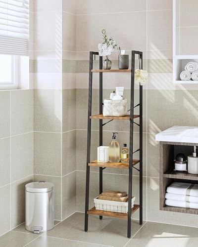 Hzuaneri Ladder Shelf, Bookshelf, Freestanding Corner Storage Shelf - Image 3