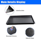 2 Pack Car Oil Drip Pan, 23.6 x 19.68 x 1.2 in Oil Change Drain Pan, Plastic Oil Drip Tray for Under Car, Oil Catch Pan Tray for Garage, Fridges, Washing Machines, Cat Litter Box Bottom - Image 3