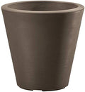 Crescent Garden Madison Planter– Weather-Resistant, Double Walled Indoor/Outdoor Plant Pot with Drain Hole – Durable All-Season Flower Container, 16" W (Bark) by CrescentGarden