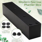 FillTouch 16.1 x 3.2 x 3.5 Inch,1 Pcs Long Rectangular Planter Box,Black - Image 6