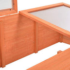 Greenhouse Garden Portable Mini Greenhouse Cabinet, Raised Flower Planter Shelf Protection for Outdoor and Indoor Wood 39.4"x19.7"x13.4" - Image 7