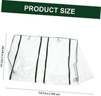POPETPOP Zipper Door Mini Greenhouse PVC Replacement Cover for Plants - Image 2