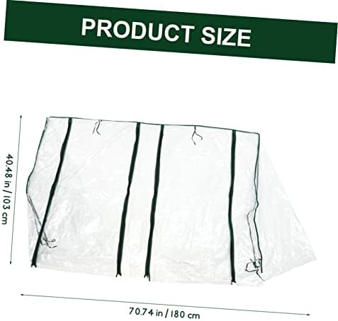 POPETPOP Zipper Door Mini Greenhouse PVC Replacement Cover for Plants - Image 2