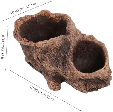 Hemoton Imitation Tree Stump Planter Vintage Cement Pot for Plants - Image 4