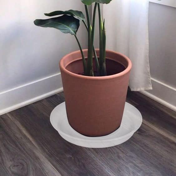 2 Pack of 19 inch Plant Saucer, 2.7" Depth Tray, Large Deep Garden Plastic Flower Planter Plant Trays for Indoors Outdoor Bath Bath (19", Clear) - Image 6