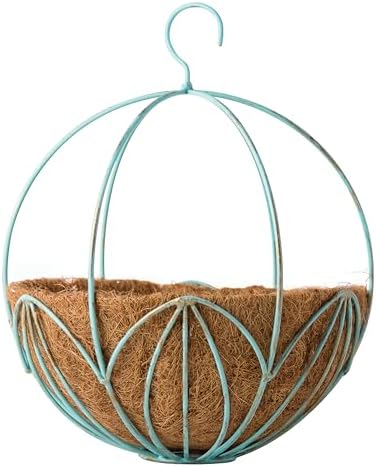 SuperMoss (80301) Leeds Sphere Metal Hanging Basket – Modern Hanging Planter for Indoor & Outdoor Plants – Decorative Metal Hanging Basket for Home, Patio, Garden & Balcony Décor, Medium (14"), Patina by SuperMoss