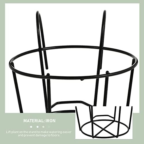 DOITOOL 2 Pack Metal Flowerpot Stand Hanging Railing Planters Wire Pot Holders for Balcony Outdoor Garden Tabletop Decoration 8.66X6.29X5.9 Inch - Image 2
