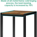 2-Pcak Plant Stand Indoor, 31.5'' Tall Wood Plant Stands Heavy Duty - Image 4