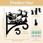 peacoblue Santa Claus, Elk Plant Hanger Bracket, Iron Outdoor Hanging Hook - Image 2