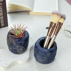 rockcloud Natural Raw Blue Sodalite Quartz Taper Tea Light Candle Holder - Image 6