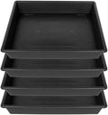 NIMYAU Square Plant Saucer 18 Inch 4 Pack, Plant Stand Plant Trays for Pots Heavy Duty Plastic Plant Saucers for Indoors Outdoors, Flower Pot No Holes Terracotta Plant Lover Gardening Gifts by NIMYAU