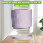 Eightpot Plant Plates to Catch Water, 9.3 Inch Plant Pot Saucers for Indoor Outdoors, Round Plants Drip Tray, Modern Ceramic Plant Saucer, Decorative Plants Dishes to Catch Water, Garden Gift, Purple - Image 2