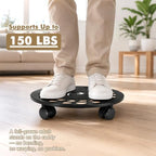 3 Packs 12 Inch Metal Plant Caddy with Wheels Heavy-Duty Rolling Plant Stand Lockable Wheels Plant Roller Base for Indoor Planters Outdoor Flower Pot Mover Rollers Plant Dolly Plant Coasters Trolley - Image 4