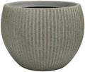 10.2"Dia x 7.8"H Modern Ribbed Plastic Planter Pot with Drainage by UPPERSTONELIVING