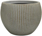 10.2"Dia x 7.8"H Modern Ribbed Plastic Planter Pot with Drainage by UPPERSTONELIVING