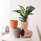 Planter Round Terra Cotta Flower Pot, with Honeycomb Pattern Planter, for Decorate Balcony Living Room Bedroom Kitchen Garden (2 Sizes) Garden(Large) - Image 6