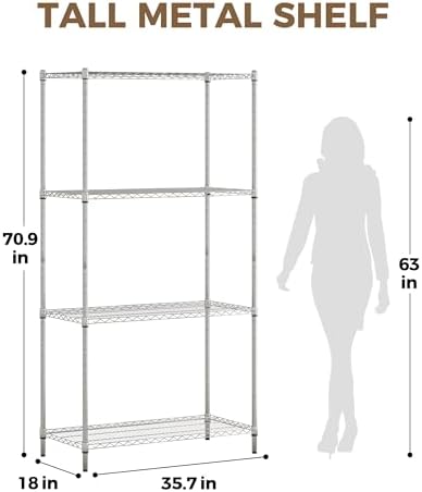 GENTINGBRO Large Plant Shelf Indoor Plant Stand Outdoor 4 Tier for Plants Heavy Duty 3000lbs Plant Rack Storage Shelves Adjustable Tall Plant Holder for Balcony Garden Patio - Image 4