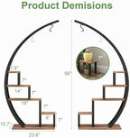 GarveeLife Plant Stand Indoor 5 Tier, Metal Half Moon Plant Shelf 2 Pack - Image 4