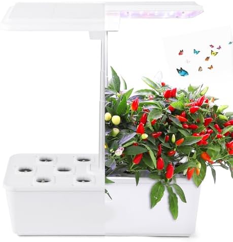 Hydroponic System Growing Indoor Garden 12 Pods 36W 100 Bulbs in 5 Colors LED Growth Light, Herb Garden Kit Indoor with Quiet Pump ＆ Automatic Timer Adjustable Height Up to 23" 5L Water Tank by KIMORE