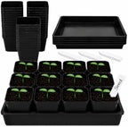 5 Pack Plastic Seed Starter Tray with 60pcs 3.5 inch Nursery Pots by Unknown
