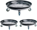Plant Caddy with Wheels 12 Inch 2 Pack, Heavy Duty Metal Plant Stand & Dolly with Lockable Casters, Holds 160 lbs for Indoor Outdoor Large Flower Pots, Black by Kaoolaa