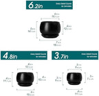 vancasso 3-Pack Ceramic Plant Pots, 3.7/4.8/6.2 Inch Indoor Planters with Saucers & Drainage Hole Planter pots for Indoor Plants and Flower, Black - Image 2