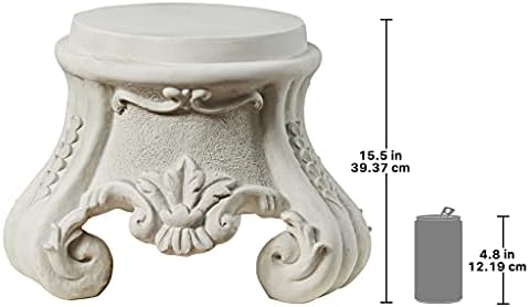 Design Toscano KY0631 Rococo Sculptural Plinth,Faux Stone Finish - Image 5