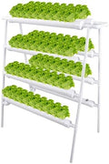 Hydroponics Growing System Kit 72 Plant Sites 4 Layers Food-Grade PVC-U Pipes Hydroponic Grow Kit Gardening System with Water Pump, Timer,Net Pots and Sponge for Vegetables,Fruits,Herb by LAPOND