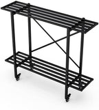 Zhongma 2 Tier Window Height Metal Plant Stand with wheels easy assembly - Image 7