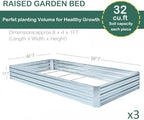 Galvanized Raised Garden Bed 8x4x1ft 3-Pack - Image 2
