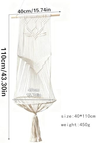 Hanging Planters Baskets, 41in Large Wall Flower Pot Holder，2 Pack Cotton Rope Macrame Plant Hanger with Hooks, for Indoor Outside Balcony Decoration(Style-D,1PACK) - Image 2