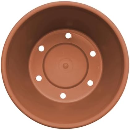 Bloem Terra 10" Plastic Planter, 2 Gallon, Terra Cotta, 6-Pack - Image 5