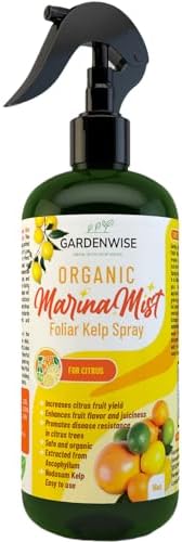 GARDENWISE Professional Citrus Fertilizer & Organic Marina Mist Foliar Kelp Spray Bundle - Perfect Balanced NPK and Micro Nutrients for Indoor Outdoor Plants (5 Quart - 16oz) - Image 3