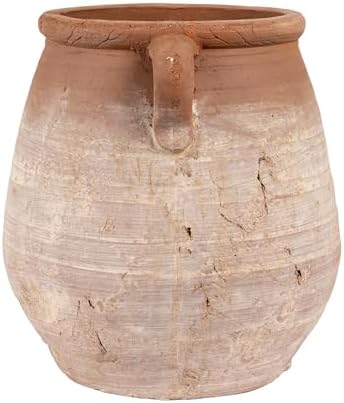 Creative Co-Op Large Orange & Whitewashed Terracotta Urn - Image 5