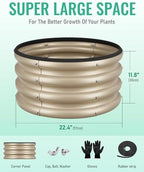ZXZYHFTY Round Raised Garden Bed Set, 2 Pack, 2 x 2 x 1 Ft, White - Image 4