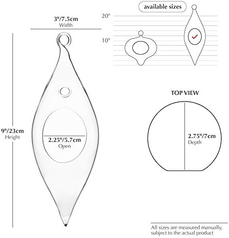 WGV Glass Hanging Plant Terrarium Bulk, Width 3", Height 9", Droplet DIY Succulent Air Planter Clear Tea Light Votive Candle Holder for Event Home Garden Outdoor Decor, 6 Pieces - Image 2