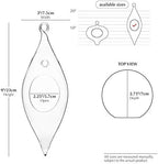 WGV Glass Hanging Plant Terrarium Bulk, Width 3", Height 9", Droplet DIY Succulent Air Planter Clear Tea Light Votive Candle Holder for Event Home Garden Outdoor Decor, 6 Pieces - Image 2