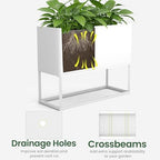 Modern Raised Metal Planter Box with Legs,38" L x 15" W x 30.5" H - Image 6