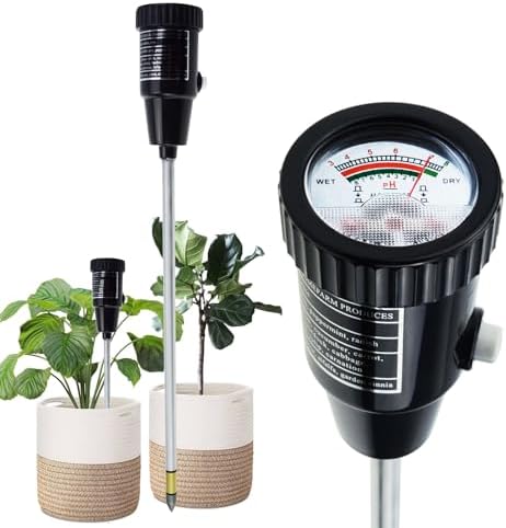 Soil PH Meter, Soil Moisture Sensor Meter, Soil PH Tester Gardening Tool Kits for Plant, Tree, Soil Tester for Moisture Great for Garden, Lawn, Farm, Indoor & Outdoor Use 295mm Long by GAINEXPRESS