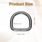 HARFINGTON D Ring Metal D-Shape Buckle Clips Multi-Purpose Buckle Strap Sewing Accessories for Collars Webbing Strap - Image 2