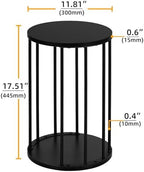 Plant Stand Indoor,small plant stool,Flower Pot Corner stand holder,Mid Century Heavy Duty Metal Tall Home Decor,Modern Round End Table,Small Rustic Display Stand for Living Room,Bedroom(Black,18In) - Image 4