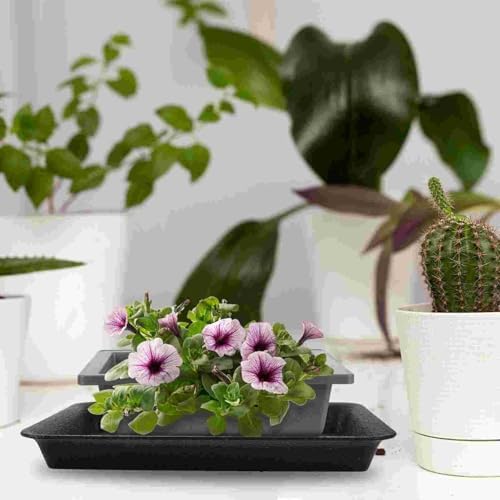 Flower Saucers 6 Pcs Rectangular Flower Pot Drip Tray Plant Tray - Image 5